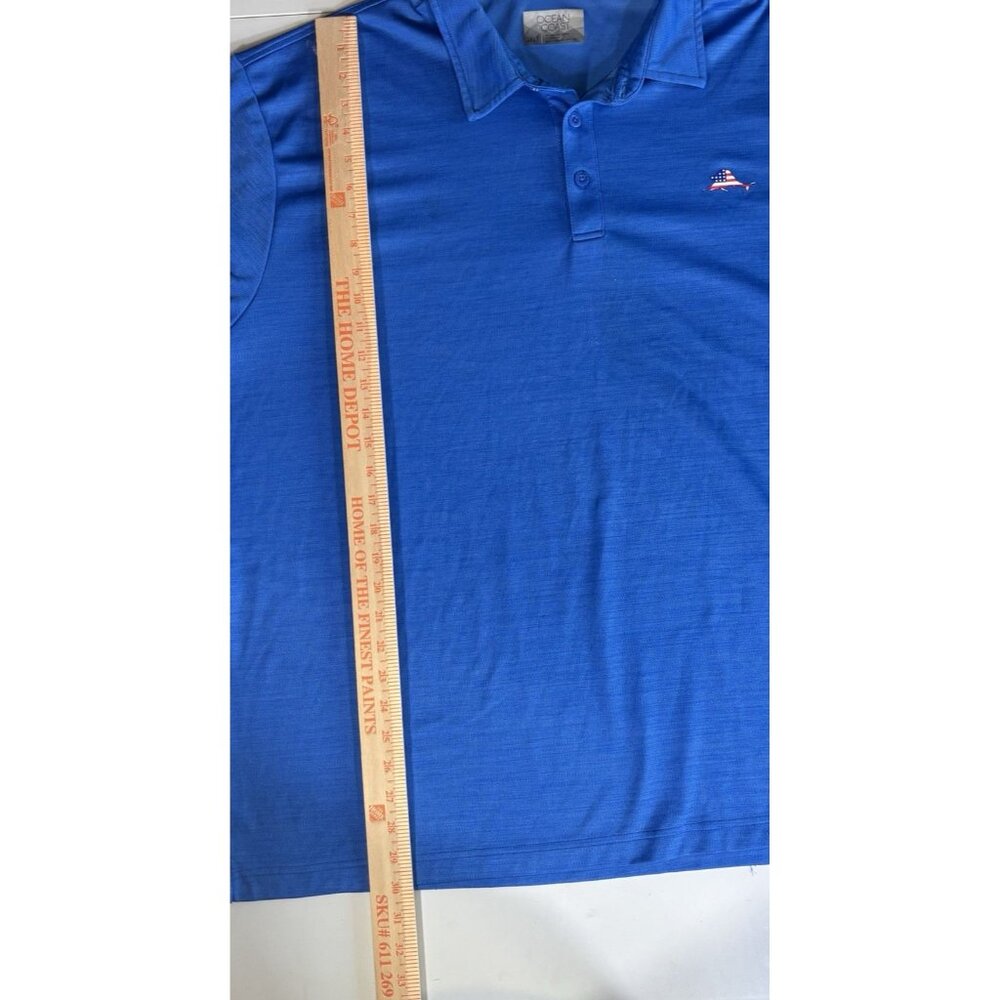 Lot Of 3 Ocean Coast Mens Polo Shirts Blue 3XLT Button Golf Outdoor Tennis Fish - Picture 13 of 14